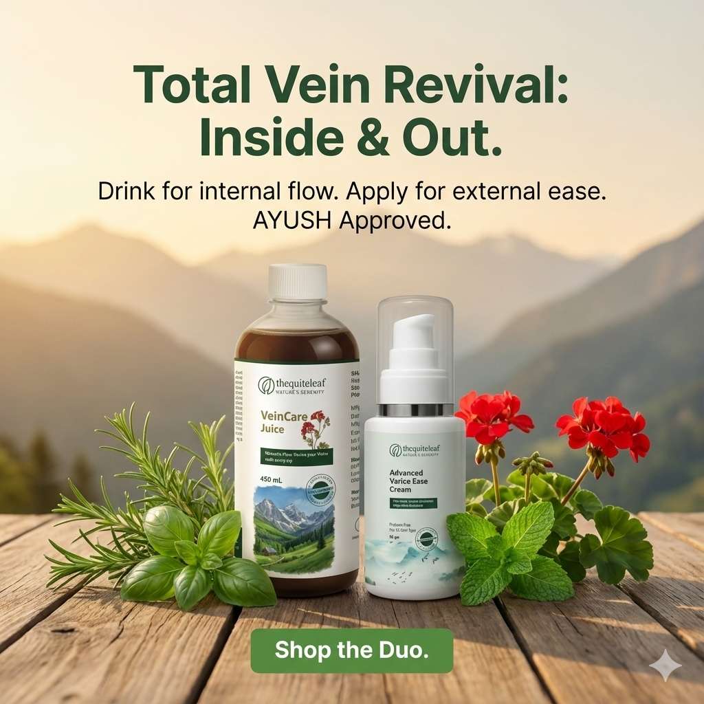 Naturally Managing Varicose Veins: Daily Exercises + TheQuiteLeaf Varico Support Combo