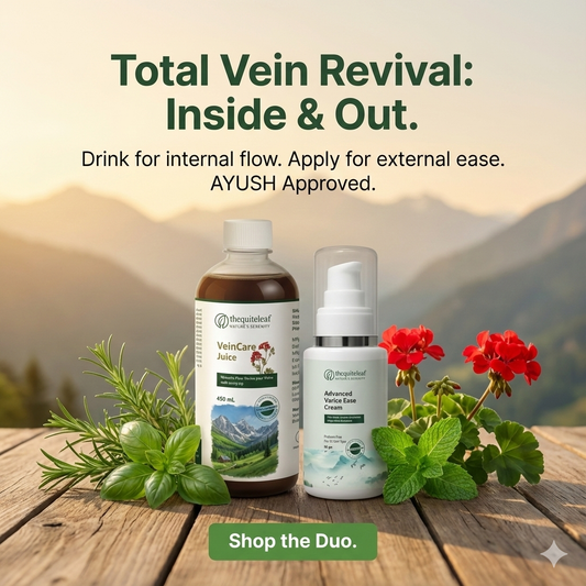 Naturally Managing Varicose Veins: Daily Exercises + TheQuiteLeaf Varico Support Combo