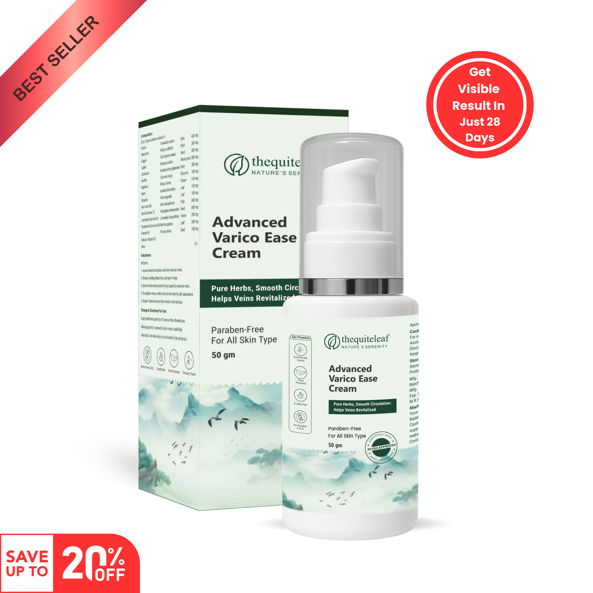 Varico Ease Ayurvedic botanical wellness cream 50g