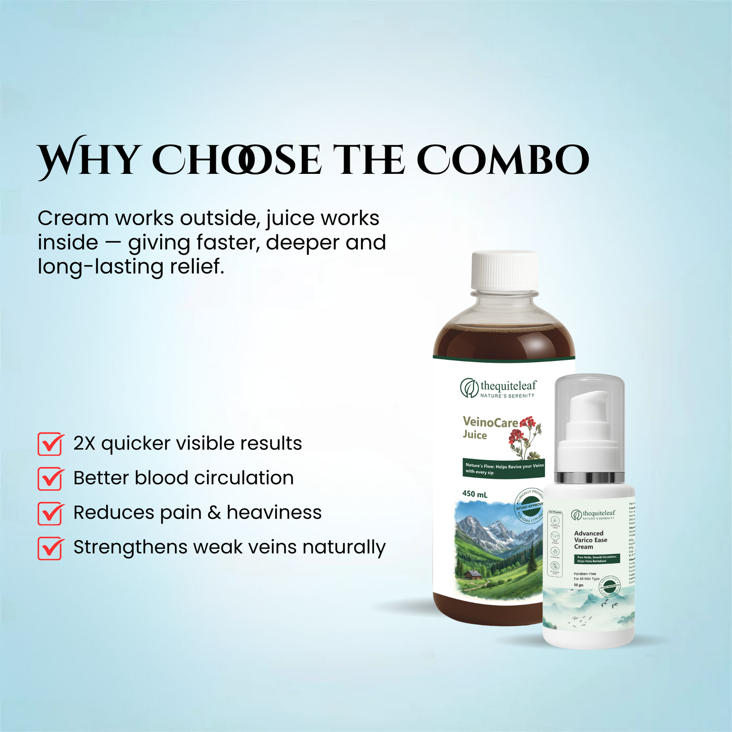 Complete Ayurvedic wellness kit with herbal juice and cream